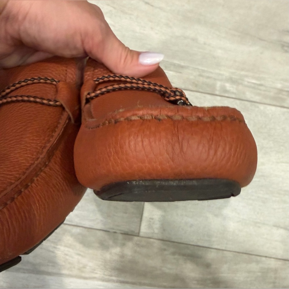 Salvatore Ferragamo Pebbled Leather Bit Loafer in Cognac Brown retail price $785 - Picture 6 of 9